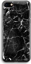 CaseCompany® - iPhone SE 2020 hoesje - Zwart Marmer 2 - Soft Case / Cover - Bescherming aan alle Kanten - Zijkanten Transparant - Bescherming Over de Schermrand - Back Cover