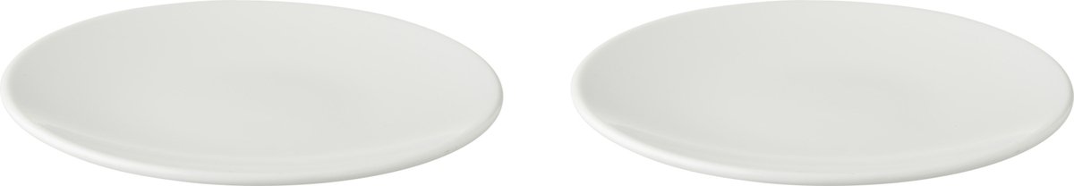 Palmer - White Delight - Bord - 2 stuks - ø 16 cm - Wit - Porselein - Bordenset