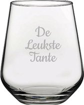 Gegraveerde Drinkglas 42,5cl De Leukste Tante