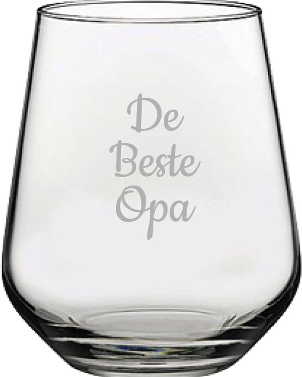 Gegraveerde Drinkglas 42,5cl De Beste Opa
