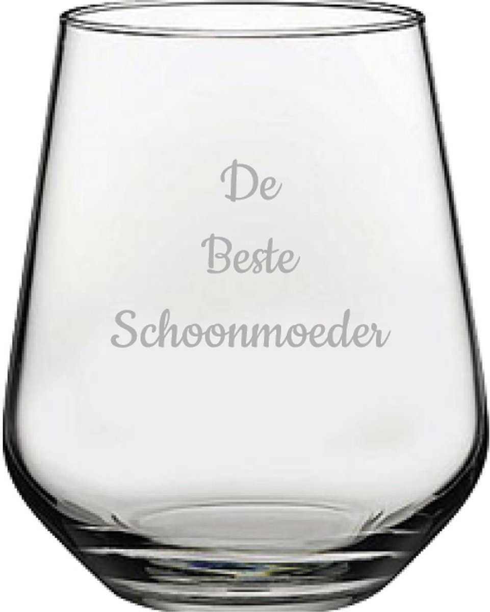 Gegraveerde Drinkglas 42,5cl De Beste Schoonmoeder