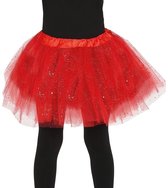 Fiesta Petticoat/tutu rokje - meisjes - rood - 31 cm - Tule onderrokje - kinderen