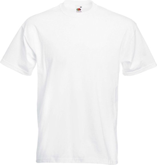 Grote maten basic wit t-shirt voor heren maat 4XL
