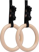 Thuys Houten Turnringen - Turnringen - Gymnastiek ringen - Gym Ringen - Crossfit - Suspension trainer - Hout 28 mm