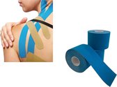 Bodybow - Kinesiology Tape Blauw 5 m x 5 cm - 3 stuks -  Kinesio tape -  Cure tape -  Sporttape -