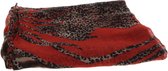 Behave - sjaal - dames sjaal - rood - bruin panterprint sjaaltje