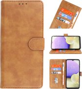 Wicked Narwal | bookstyle / book case/ wallet case Wallet Cases Hoesje Oppo A16 - A53s 5G - A55 5G Bruin
