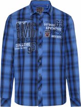 Camp David ® Geruit overhemd met aplicaties, blauw