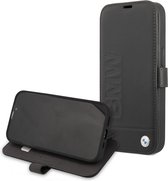 iPhone 13 Pro Bookcase hoesje - BMW - Effen Zwart - Leer