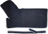 HOMELEVEL 100% katoenen hondenbadjas voor poezen en reuen sneldrogende hondenbadjas handdoek - Antraciet - Maat XL