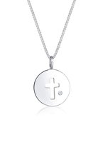 Elli Halsketting Kruis 925 Sterling Zilver Swarovski® Kristal
