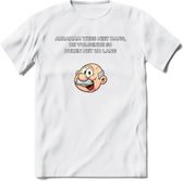 Abraham wees niet bang T-Shirt | Grappig Abraham 50 Jaar Verjaardag Kleding Cadeau | Dames – Heren - Wit - S