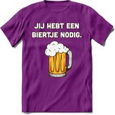 Jij Hebt Een Biertje Nodig T-Shirt | Bier Kleding | Feest | Drank | Grappig Verjaardag Cadeau | - Paars - XXL