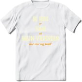 Ik Hou Van Mijn Vriendin T-Shirt | Bier Kleding | Feest | Drank | Grappig Verjaardag Cadeau | - Wit - S