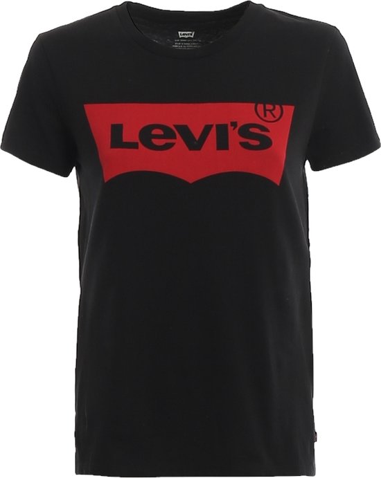 Levi's The Perfect Large Batwing Tee 173690201, Femme, Zwart, T-shirt, Taille : XS