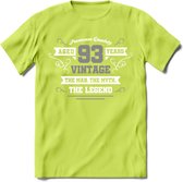 83 Jaar Legend T-Shirt | Zilver - Wit | Grappig Verjaardag en Feest Cadeau | Dames - Heren - Unisex | Kleding Kado | - Groen - XL