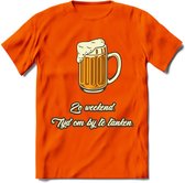 Zo Weekend, Tijd Om Bij Te Tanken T-Shirt | Bier Kleding | Feest | Drank | Grappig Verjaardag Cadeau | - Oranje - XL