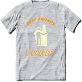 Best Friends Forever T-Shirt | Bier Kleding | Feest | Drank | Grappig Verjaardag Cadeau | - Licht Grijs - Gemaleerd - L