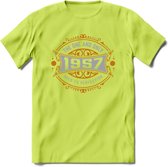 1957 The One And Only T-Shirt | Goud - Zilver | Grappig Verjaardag  En  Feest Cadeau | Dames - Heren | - Groen - XL