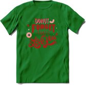 Donut Forget That I Love You - Valentijn T-Shirt | Grappig Valentijnsdag Cadeautje voor Hem en Haar | Dames - Heren - Unisex | Kleding Cadeau | - Donker Groen - XL