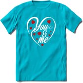 You and My - Valentijn T-Shirt | Grappig Valentijnsdag Cadeautje voor Hem en Haar | Dames - Heren - Unisex | Kleding Cadeau | - Blauw - S