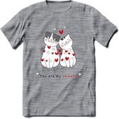 You Are My Sweety - Valentijn T-Shirt | Grappig Valentijnsdag Cadeautje voor Hem en Haar | Dames - Heren - Unisex | Kleding Cadeau | - Donker Grijs - Gemaleerd - M