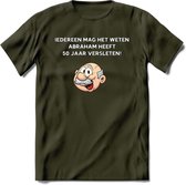Iedereen mag het weten T-Shirt | Grappig Abraham 50 Jaar Verjaardag Kleding Cadeau | Dames – Heren - Leger Groen - S