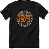 1973 Limited Edition Ring T-Shirt | Zilver - Goud | Grappig Verjaardag en Feest Cadeau Shirt | Dames - Heren - Unisex | Tshirt Kleding Kado | - Zwart - XXL