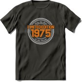 1975 Limited Edition Ring T-Shirt | Zilver - Goud | Grappig Verjaardag en Feest Cadeau Shirt | Dames - Heren - Unisex | Tshirt Kleding Kado | - Donker Grijs - XXL