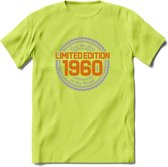 1960 Limited Edition Ring T-Shirt | Zilver - Goud | Grappig Verjaardag en Feest Cadeau Shirt | Dames - Heren - Unisex | Tshirt Kleding Kado | - Groen - XL
