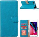 LuxeBass Hoesje geschikt voor iPhone 7 Plus / 8 Plus - Bookcase Turquoise - portemonnee hoesje - telefoonhoes - gsm hoes - telefoonhoesjes