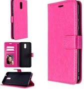 LuxeBass Hoesje geschikt voor Nokia 1 Plus hoesje book case roze - telefoonhoes - gsm hoes - telefoonhoesjes