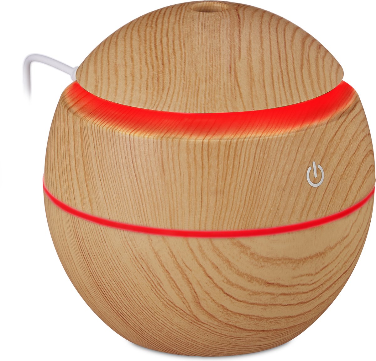 Relaxdays Aroma diffuser luchtbevochtiger - geurverspreider - vernevelaar olie - 150 ml - bruinen