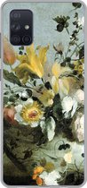 Geschikt voor Samsung Galaxy A71 hoesje - Bloemen - Oude meesters - Barok - Siliconen Telefoonhoesje