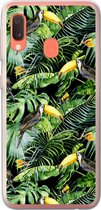 Telefoonhoesje Geschikt voor Samsung Galaxy A20e hoesje - Toekan - Patronen - Planten - Siliconen Telefoonhoesje