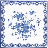 &Klevering  - Papieren servetjes delftsblauw - Servetten