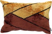 Les Ottomans  - Kussensloop eenzijdig geprint bruin geel 40x60cm - Kussenslopen