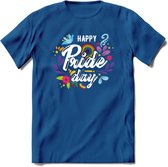 Pride Day | Pride T-Shirt | Grappig LHBTIQ+ / LGBTQ / Gay / Homo / Lesbi Cadeau Shirt | Dames - Heren - Unisex | Tshirt Kleding Kado | - Donker Blauw - XL