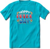 Pride Day | Pride T-Shirt | Grappig LHBTIQ+ / LGBTQ / Gay / Homo / Lesbi Cadeau Shirt | Dames - Heren - Unisex | Tshirt Kleding Kado | - Blauw - L