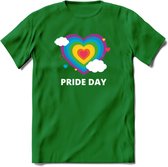 Pride Day | Pride T-Shirt | Grappig LHBTIQ+ / LGBTQ / Gay / Homo / Lesbi Cadeau Shirt | Dames - Heren - Unisex | Tshirt Kleding Kado | - Donker Groen - L