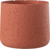 J-Line Bloempot Potine Cement Terracotta Large - Ø 19 cm