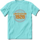 1928 Limited Edition Ring T-Shirt | Zilver - Goud | Grappig Verjaardag en Feest Cadeau Shirt | Dames - Heren - Unisex | Tshirt Kleding Kado | - Licht Blauw - XXL