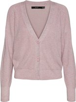 Vero Moda VMNEWLEX LUREX LS SHORT V-NECK CARDIGAN  Pink