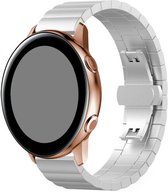 Stalen Smartwatch bandje - Geschikt voor  Garmin Venu 2s metalen band - 40mm - zilver - Strap-it Horlogeband / Polsband / Armband