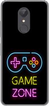 Geschikt voor Xiaomi Redmi 5 hoesje - Controller - Game - Neon - Zwart - Quotes - Game zone - Siliconen Telefoonhoesje