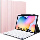 Backlight Bluetooth Keyboard Book Case - Multi-Stand Tablet Smart Cover - Met Draadloze Magnetisch Keyboard - Geschikt Voor Samsung Tab S6 Lite 10.4" (SM-P610 P615,2020) - Beschermhoes voor T