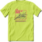 F-15 Vliegtuig T-Shirt | Unisex leger Kleding | Dames - Heren Straaljager shirt | Army F16 | Grappig bouwpakket Cadeau | - Groen - M