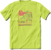 SU-33 Vliegtuig T-Shirt | Unisex leger Kleding | Dames - Heren Straaljager shirt | Army F16 | Grappig bouwpakket Cadeau | - Groen - 3XL