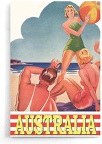 Walljar - Australië Strand - Muurdecoratie - Poster