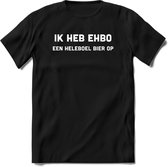 EHBO Bier T-Shirt | Unisex Kleding | Dames - Heren Feest shirt | Drank | Grappig Verjaardag Cadeau tekst | - Zwart - XXL